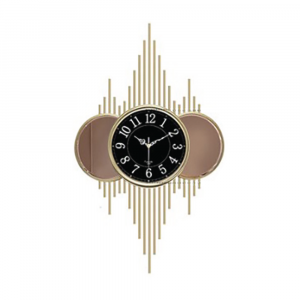 Modern wall clock – Gold & Black