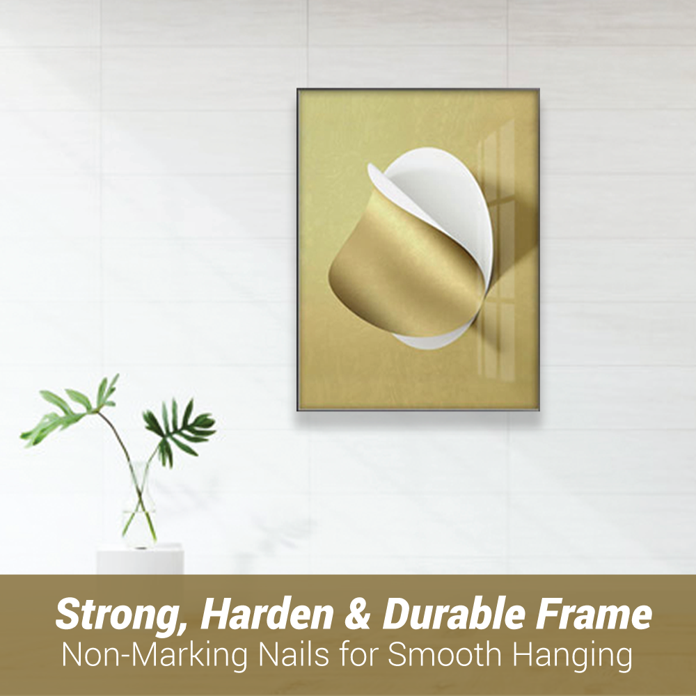 Modern luxury painting with aluminum frame and plexiglass
