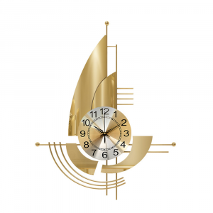 Sailing wall clock – Gold 52 X 66 CM