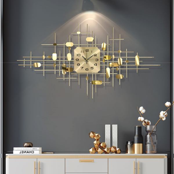Gold numeral wall clock – 65*120cm