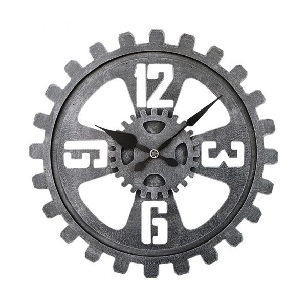 Silver Steampunk Style Wall Clock 2032-S