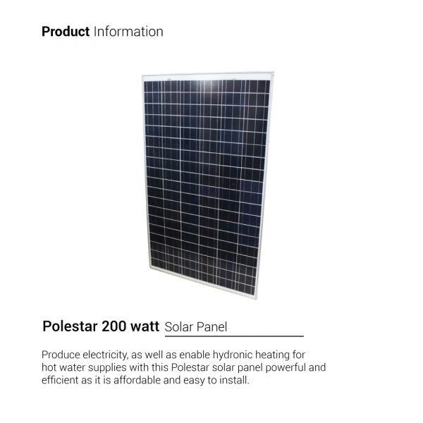 POLESTAR 200 WATT Solar Panel