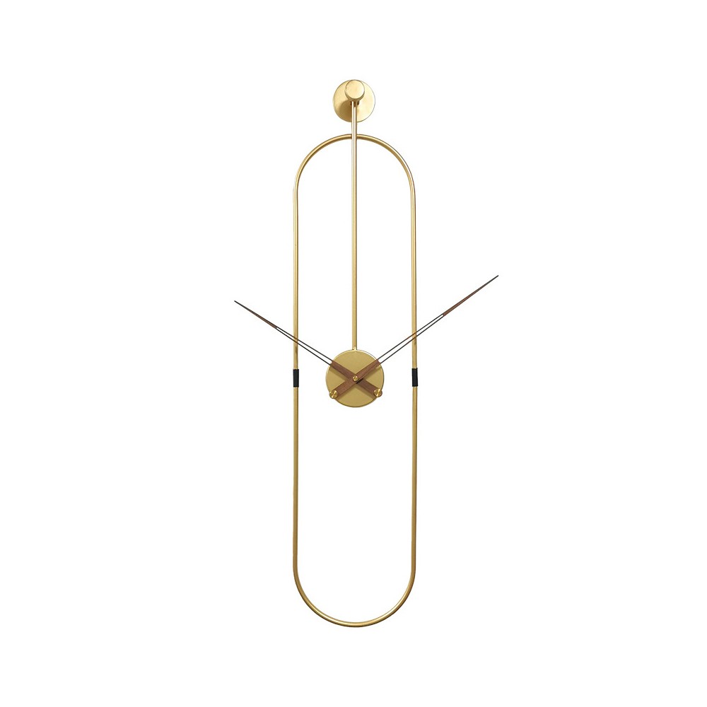 Modern Oval Wall Clock Gold