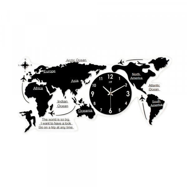 World Map Wall Clock JT2018A-80*40