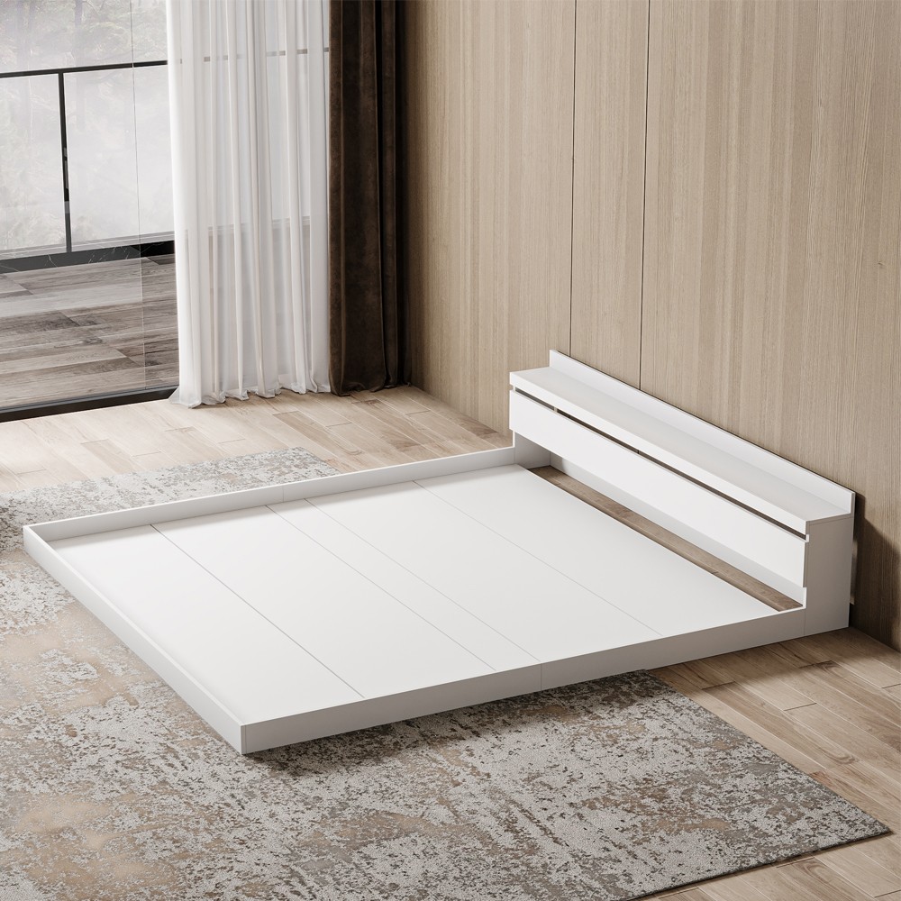 Modern Floor Bed White J-BD-003